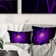 thumbnail image 2 of Designart Bright Purple Fractal Cobweb - Abstract Throw Pillow - 18x18, 2 of 5