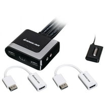 IOGEAR GCS62HDPKIT 2-Port HDMI and DisplayPort Cable KVM Kit with Audio