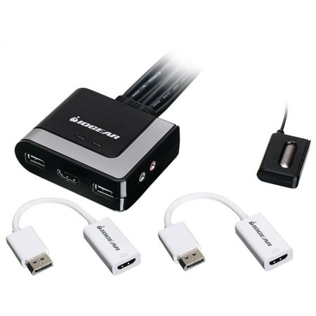 UPC: 0881317515124 | IOGEAR GCS62HDPKIT 2-Port HDMI and DisplayPort Cable KVM Kit with Audio