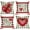 Red Ladybug, variant on Hello Love Pink Truck Decorative Throw Pillow Covers 18 x 18 Set of 4, Valentine''s Day Colorful Hearts Hugs Kisses Cushion Case Decor, Be Mine Plaid Anniversary Wedding Home Decoration for Sofa