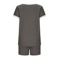 thumbnail image 3 of yievot Womens Pajama Sets Short Sleeve Short Sets 2 Piece Sleepwear Soft Lounge Sets with Pocket, 3 of 5