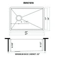 thumbnail image 6 of Ruvati 27-inch Slope Bottom Offset Drain Undermount Kitchen Sink Single Bowl, 6 of 11