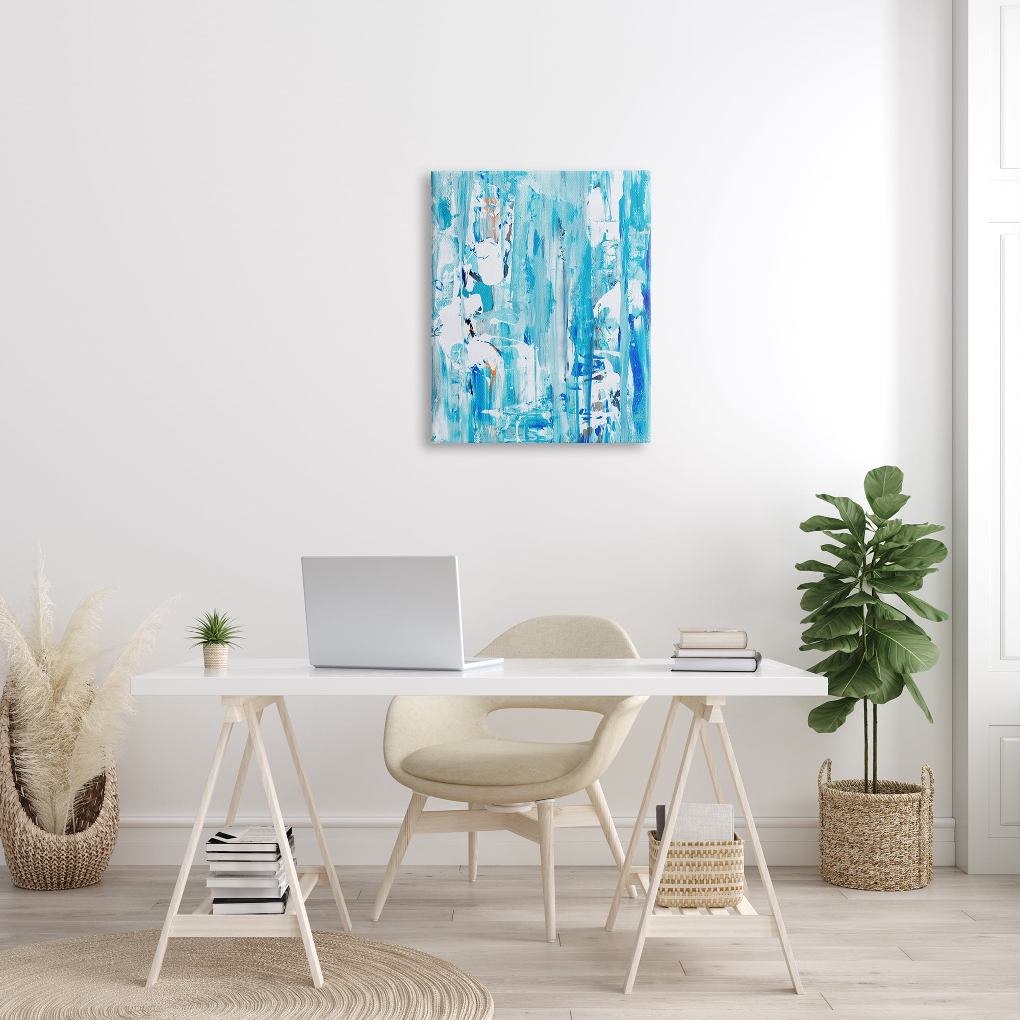 Stupell Industries Busy Blue Chaotic Abstraction Interlaced Fluid Movement, 24 x 30, Designed by Jeff Iorillo