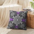 thumbnail image 3 of LALILO Throw Pillow Covers Damask Baroque Gray And Antique Art Backdrop Cushion Cover 18" x 18", 2 Pack, 3 of 6