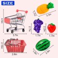 thumbnail image 4 of YOPTOP Mini Panier d'Achats Jouet pour Enfants, Chariot à Main de Supermarché Chariot Utilitaire de Magasinage Mode Rangement Jouet pour Cadeaux de Fête pour Enfants, 6 Pcs Mini Panier d'Achats Panier d'Achats Ensemble de Jouets pour Enfants, Rouge, 4 of 5
