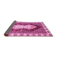 thumbnail image 2 of Ahgly Company Indoor Round Abstract Pink Modern Area Rugs, 4' Round, 2 of 4