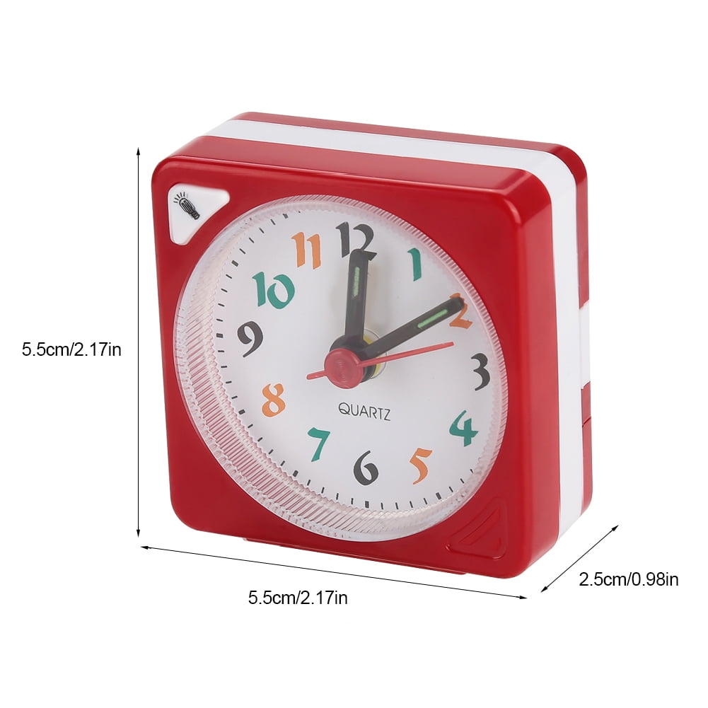 Snooze Alarm Clock,Mini Travel Table Alarm LED Alarm Clock Quartz
