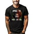 thumbnail image 2 of Dying to Paint Like Bob Ross Horror Halloween Outfit Scary Unisex Adult T-Shirt Men Woman. Black, 2 of 4