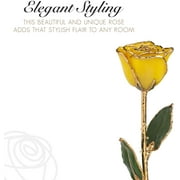 Forever Rose, a Genuine, One of a Kind, Real Yellow Rose, Hand Dipped in Lacquer and Trimmed in 24K Gold