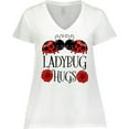 thumbnail image 3 of Inktastic Ladybug Hugs Cute Pair of Ladybugs Women's Plus Size V-Neck T-Shirt, 3 of 5