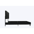 DHP Janford Upholstered Bed, Black Faux Leather, Twin