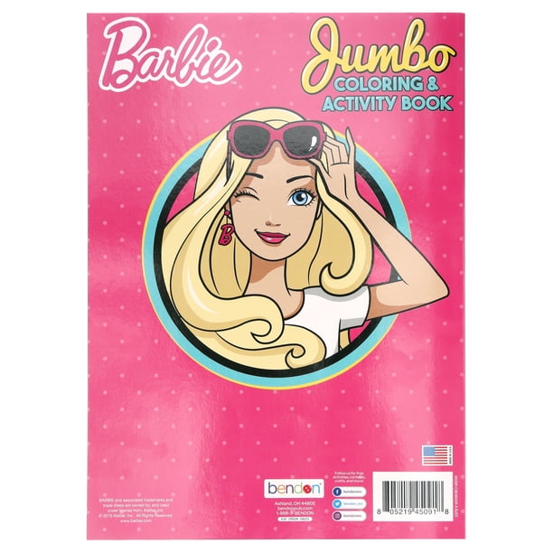 BARBIE Kids Set, Learning Activity Coloring Book, 80 Pages, 2-Pack