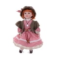 thumbnail image 1 of Gran de Navidad: muñeca de de 40 cm, muñeca sentada, de cerámica coleccionables con soportes de exhibición ajustables n.  degree 3 perfke  Muñeca de porcelana victoriana, 1 of 8