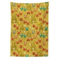 thumbnail image 3 of Ambesonne Crabs Tablecloth Rectangular Table Cover, Crab Shell Sand Castle, 52"x70", Pale Coffee, 3 of 4