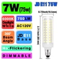 thumbnail image 7 of JDE11 Led Bulbs 75W Equivalent Dimmable,T3 T4 Mini Base, 6000K Daylight White 7W E11 for Chandeliers, 4Pcs, 7 of 7