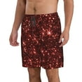 thumbnail image 2 of Fuzoiu Red Glitter Texture Print Men's Beach Shorts,Men's Swim Trunks,Quick Dry Board Shorts with Pockets,Men's Bathing Suits for Surfing, Running, and Casual Wear-X-Large, 2 of 6