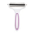 thumbnail image 1 of Pet Deshedding Brush 2 in 1 Deshedding Tool and Dematting Undercoat Rake Comb Removing Knots Pet Brush for Cats Dogs L Purple, 1 of 1