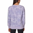 thumbnail image 4 of Mondetta Women's Floral Print Eco Soft Lightweight Casual Active Sweatshirt Top-Purple / S, 4 of 5