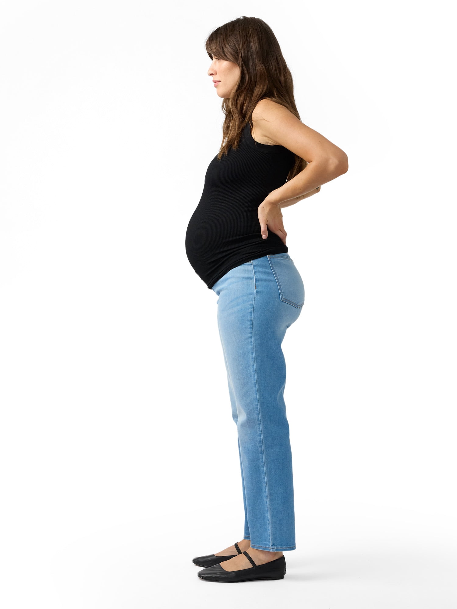 Ingrid & Isabel For Every Belly Women's Maternity Straight Denim Jean, Sizes S-XXL