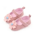 thumbnail image 3 of xiaxaixu Baby Girls Premium Flats Rubber Sole Infant Flower PU Leather Toddler First Walker Crib Shoe, 3 of 6