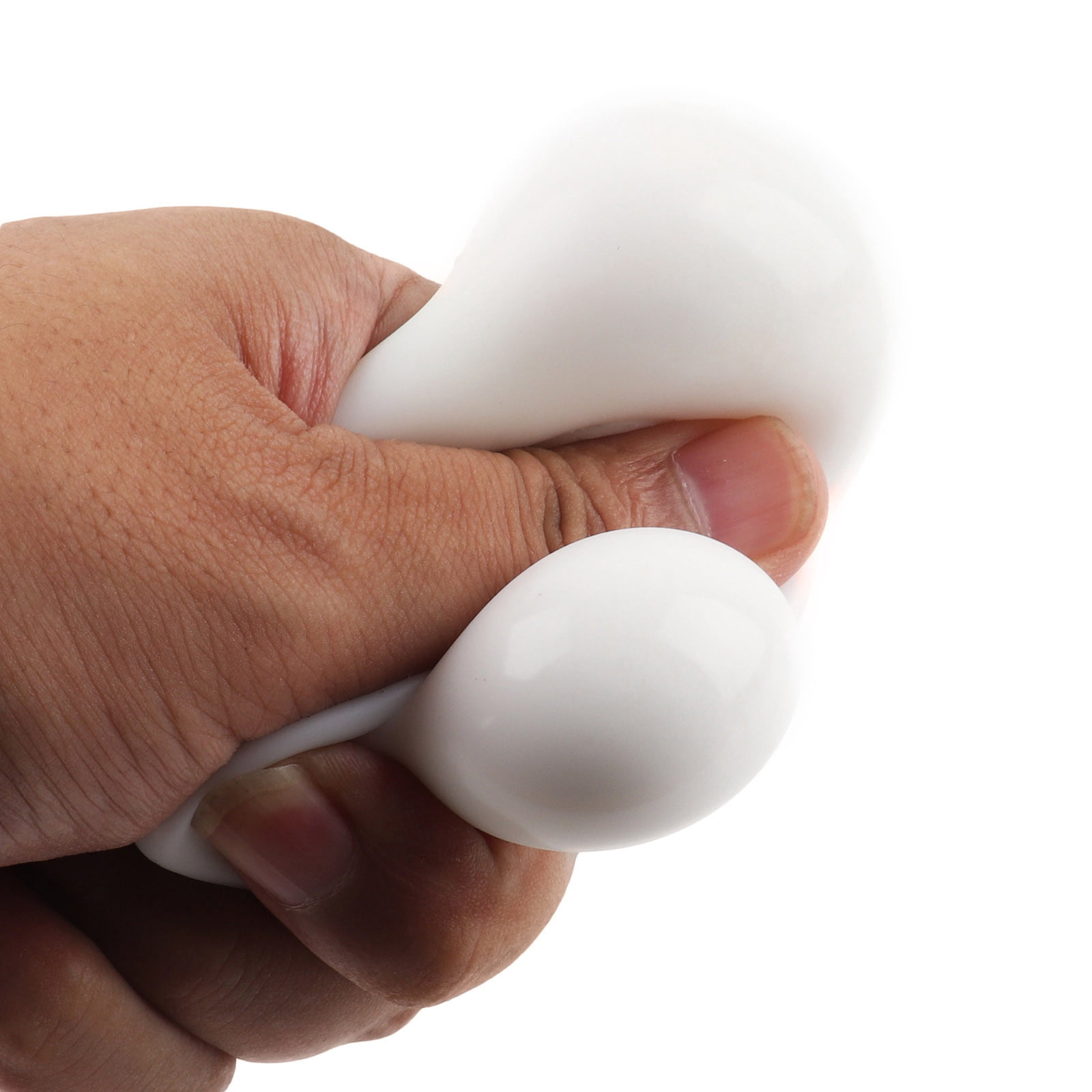 Soft Squeeze Decompression Fidget Squishy Balls, 4 Pcs Squishys in 1 Box 2 Pink & 2 White Cute Stress Relief Squishies, Portable Stress Reliever for Teens Adults