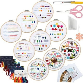 Lieonvis DIY Embroidery Stitch Practice kit Handmade Embroidery Starter Kit  to Learn 30 Different Stitches Hand Stitch Embroidery Skill Techniques for