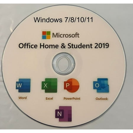 MICROSOFT OFFICE HOME & STUDENT 2019 FOR PC (WINDOWS) NOT FOR MAC(KEY CARD ONLY) with free cd