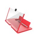 thumbnail image 1 of Loupe d'Écran Téléphone Intelligent 12 Pouces Support Pliable, 1 of 9