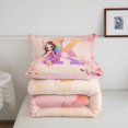 thumbnail image 5 of meiyoeat Personalized Monogram K Full Size Comforter Sets,Vintage Plant Floral Bedding Comforter Set For Girl,Pink Reversible,3pcs,1 Comforter and 2 Pillowcases, 5 of 7