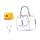 thumbnail image 3 of Jaula transportadora para hámster, jaula para chinchilla, accesorios prácticos, transparente para hámster. violeta, 3 of 9