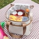 thumbnail image 4 of Bolsa térmica aislante para picnic, ideal para viajes al aire libre, playa o trabajo. Contenedor de alimentos de gran capacidad de tela Oxford con forro grueso de papel de aluminio. Color beige., 4 of 9