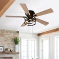 thumbnail image 2 of ZEYU INC 52" Farmhosue Ceiling Fans with Lights Pull Chain, 5 Blade - 52 Inch, 2 of 5