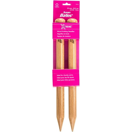 UPC: 0077216000506 | Susan Bates XTreme Wood Single Point Knitting Needles 14 Size 50/25mm