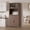 Brown, variant on Rugerasy 72 Inch Tall Kitchen Storage Cabinet,Pantry Coffee Bar with Adjustable Shelves 4 Glass Doors 1Drawer Multi-Functional Bar Hutch Durable Design Perfect for Organized Kitchen Storage,Black