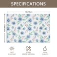 thumbnail image 3 of Placemat, Pioneer Flower Floral Print Pattern Place Mats Table Mat Set Of 2, PVC Washable Placemats for Party Kitchen Dining Decoration, 18x12 Inch, Fade Resistant, 3 of 6