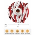 thumbnail image 6 of 13 Inch Round Placemats Set of 4, Red White Moire Non Slip Heat Insulation PP Table Mats, Modern Abstract Art Washable Place Mats for Kitchen Dining Party Table Decor, 6 of 7