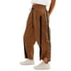 thumbnail image 3 of Pantalones Deportivos Holgados de Pierna para Mujer, Informales, con Cordón Ajustable y Cintura Elástica, en Colores Contrastantes, Estilo Y2K. Marrón Oscuro M, 3 of 7