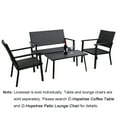 thumbnail image 5 of C-Hopetree Outdoor Loveseat Chair for Outside Patio Porch, Metal Frame, Black All Weather Wicker, 5 of 7