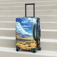 thumbnail image 6 of Susaid Western Desert Cactus Print Elastic Washable Suitcase Cover with Hidden Zipper, Fits 18-32 Inch Luggage for Protection During Travel-Large, 6 of 7