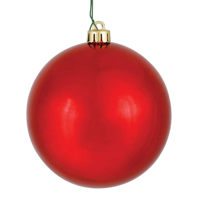 Adorno Navideño Vickerman Bola Roja Brillante 30 cm Plástico