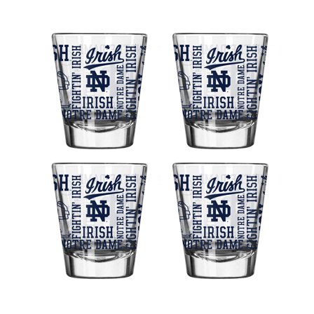Logo Brands Notre Dame Fighting Irish 4-Pack 2oz. Shot Glass Set