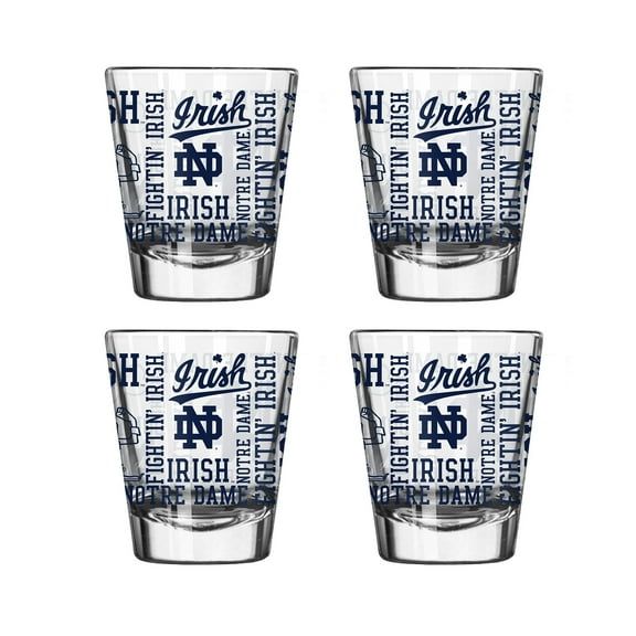 Logo Brands Notre Dame Fighting Irish 4-Pack 2oz. Shot Glass Set