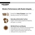 thumbnail image 4 of Houzer HW-CLA1RS Hammerwerks Classic Drop-in Copper Bathroom Sink, Antique Copper, 4 of 5
