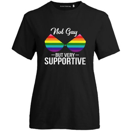 KABOER Gay short-sleeved T-shirt Print Short Sleeve Lgbt Couple T Shirt Personality Gay Pride T-Shirt Lesbian T Shirt Rainbow (Best Lesbian Tv Couples)