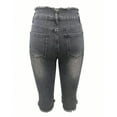thumbnail image 4 of HKYNLAG Capri Jeans for Women Ripped Stretch Denim Capris Low Rise Skinny Cropped Pants with Pockets Gray XL, 4 of 7