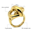 thumbnail image 5 of COUYA 316L Stainless Steel Ring Fashion Silver/Gold Plated Rings Unique irregular jewelry Ring, 5 of 6
