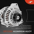 thumbnail image 4 of A-Premium Alternator Compatible with Pontiac GTO 2004 5.7L, 12V 140A 6-Groove Pulley Clockwise, Replace# A003TA7991, 4 of 6
