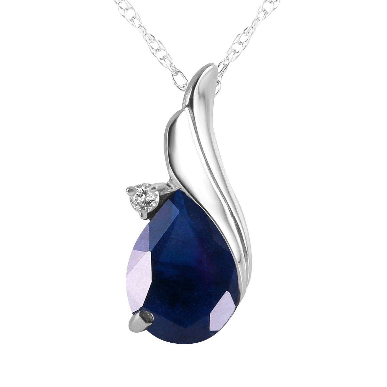 Galaxy Gold 14K Solid Gold 2.53 Carat Natural Diamond Pendant Necklace for Women - White Gold Fine Jewelry