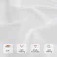 thumbnail image 2 of Chyhomenyc White Sheer Valances for Windows for Living Room, Light Filtering Solid Small Kitchen Valance Curtains, Short Voile Topper Window Treatment for Bathroom, Each 42"W x 14"L Inches, 2PCS, 2 of 8
