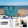 thumbnail image 5 of Japuie Seahorse Print Large Capacity Beach Travel Bag,Waterproof Beach Totes Bags for Women Men,Foldable Pool Bag with Zipper, 5 of 5